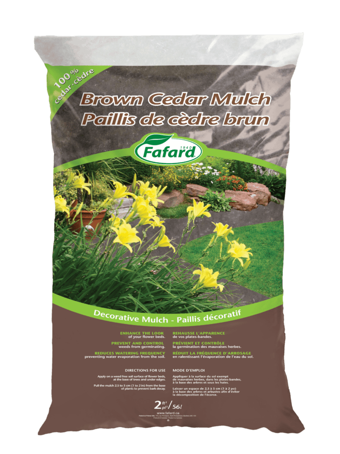 Paillis de cèdre Brun 85 litres (2 pi³) FAFARD