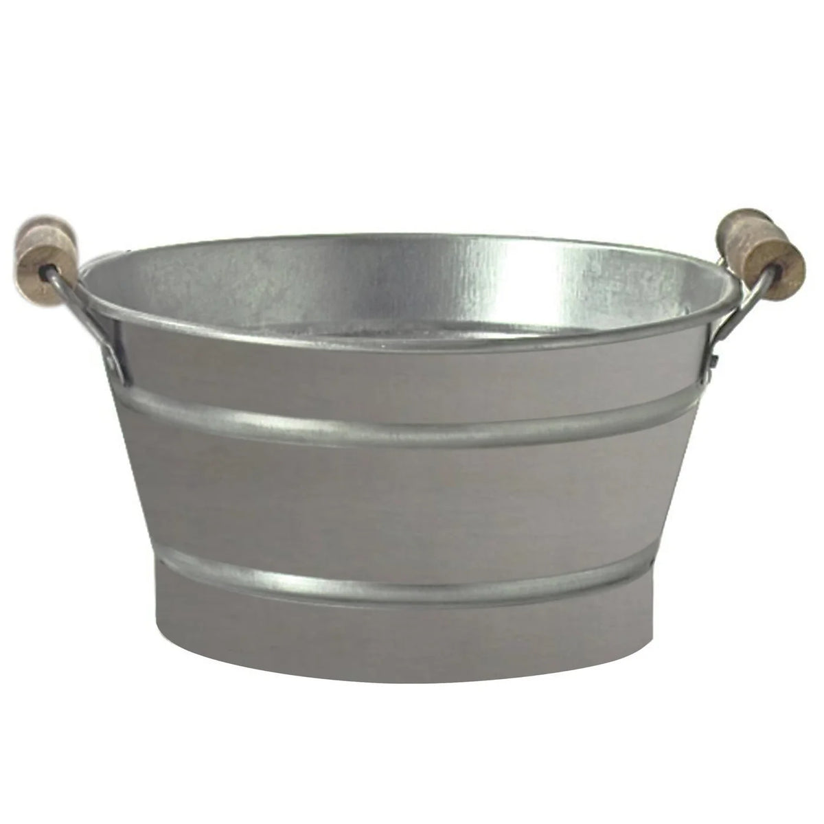 Pot en métal 9x5"h finition titane galvanisée (10,2"ol) (scellant d'étanchéité appliqué aux joints) -GA2430TI