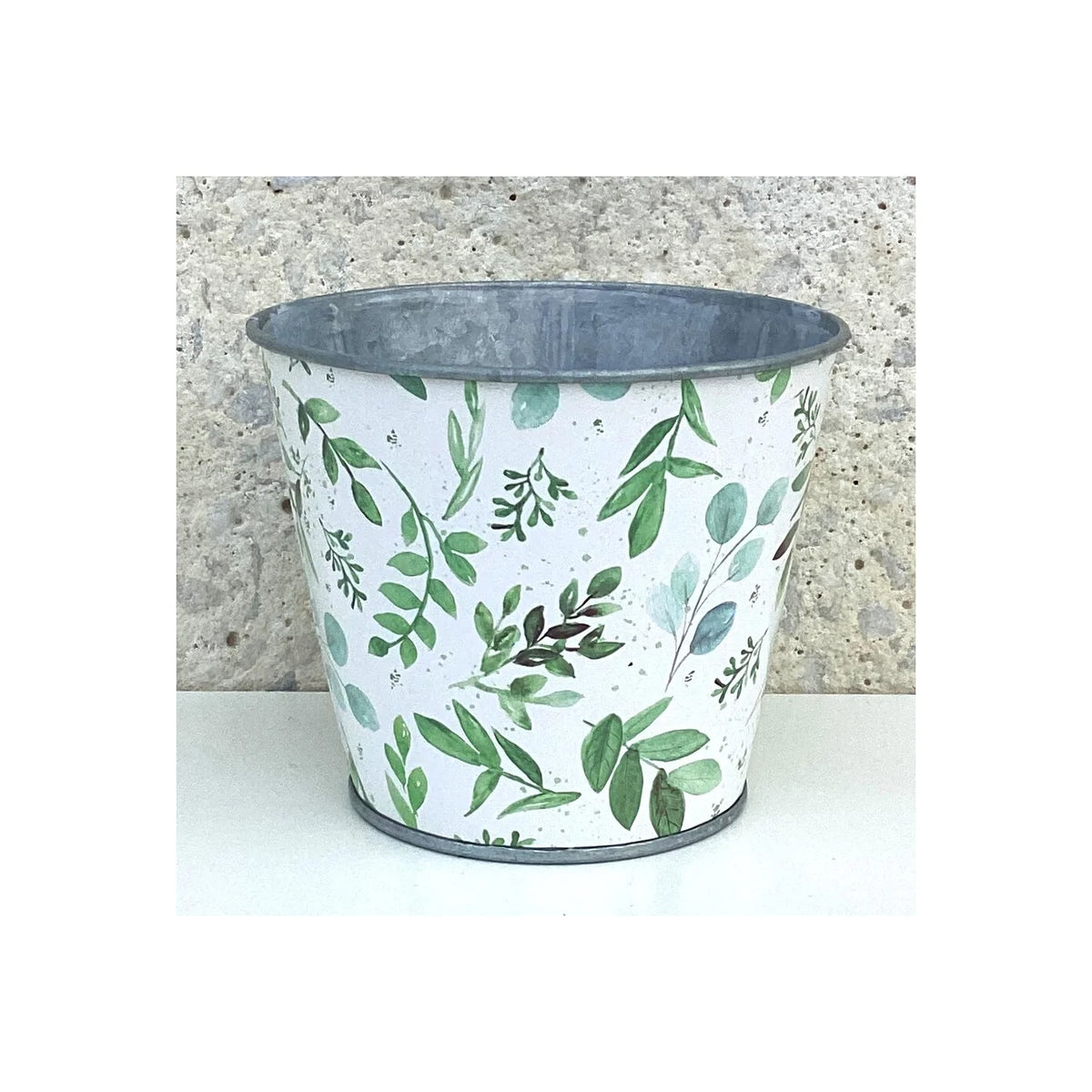 pot en métal, papier verdur revêtu d'une doublure rigide 5''x4.25''h (convient aux pot de 4") - GA3500-274