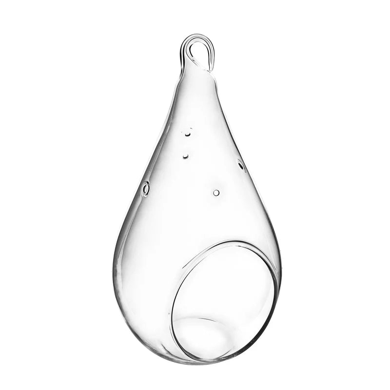 Vase en verre Glass Teardrop 9cmx18h/3.5"x7"h Clear