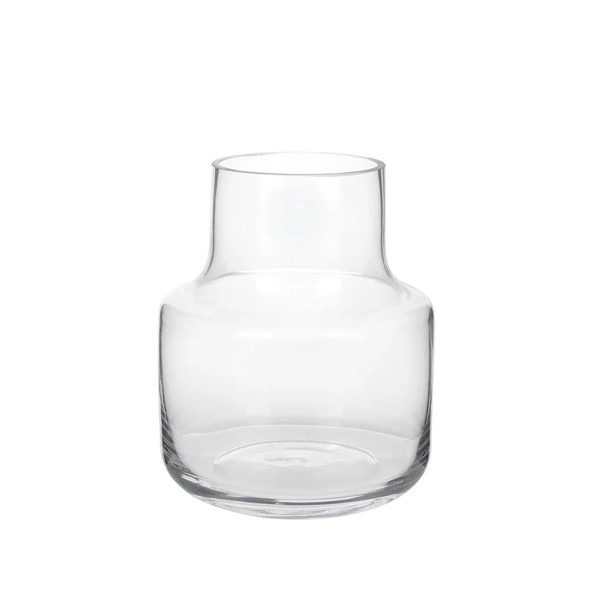 Vase verre transparent 5,9"d x 7"h (3,2"op) - GL895-18