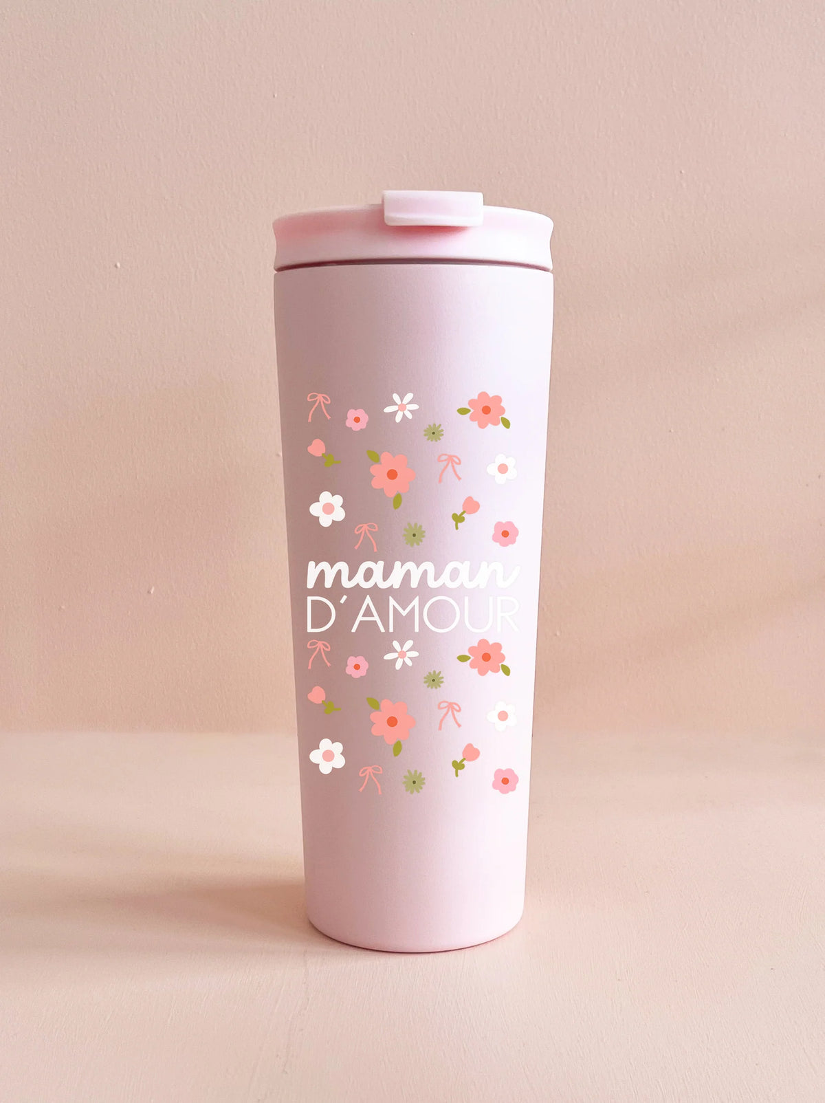 Gobelet isotherme 24oz - rose Maman d'amour - MOMY