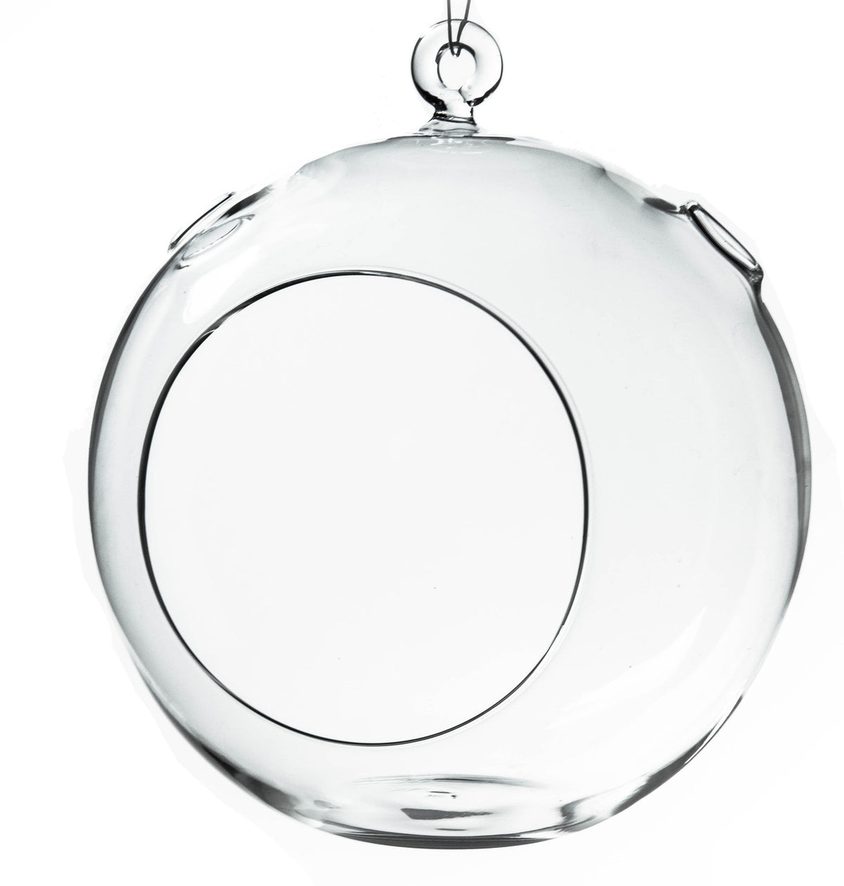 Vase suspendu Glass Round 17.8cm/7" Clear Hanging
