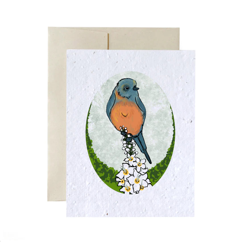 Oiseau de printemps | Carte  à semer Flowerink