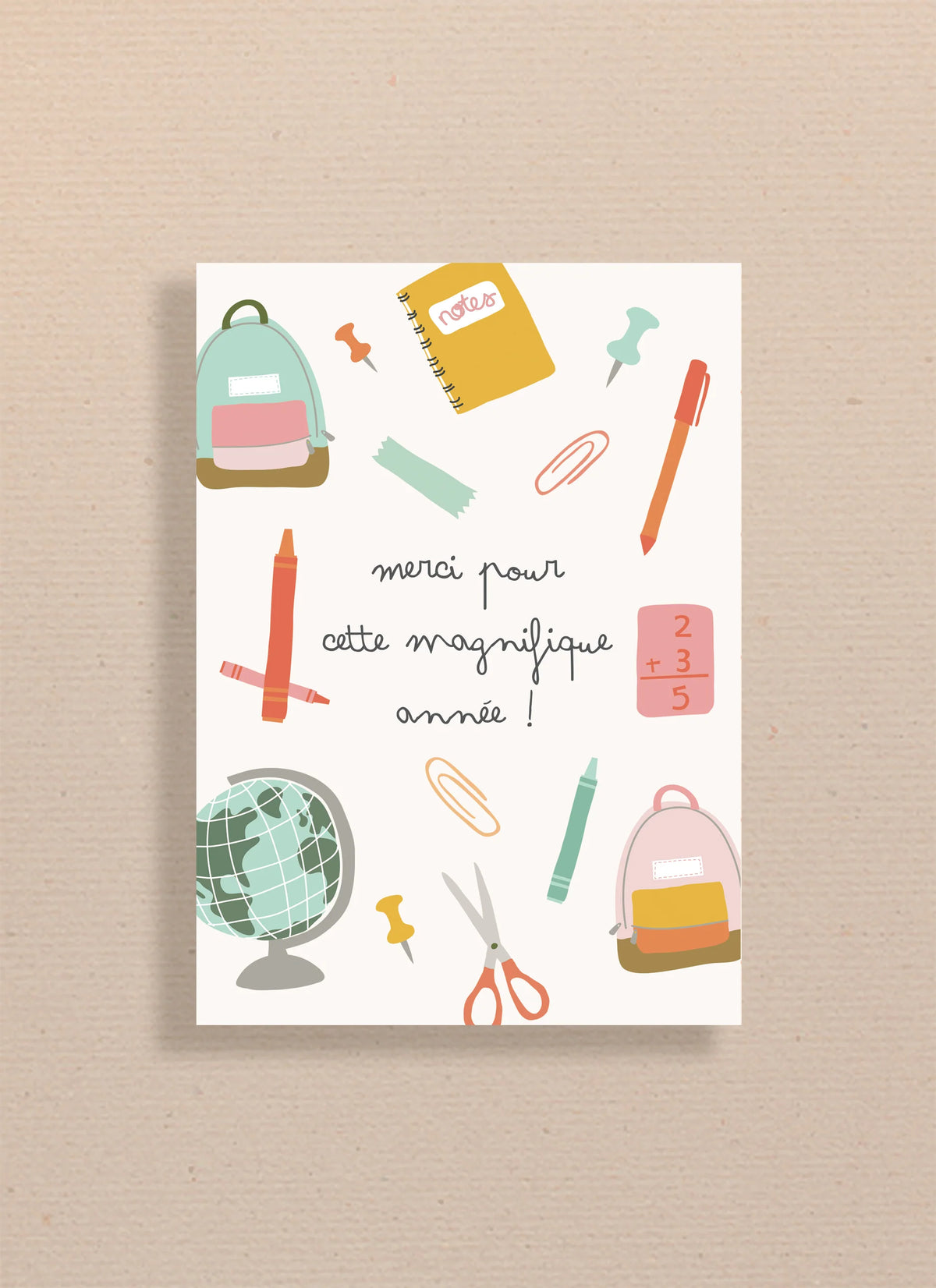 Carte Merci pour cette magnifique année - MOMY