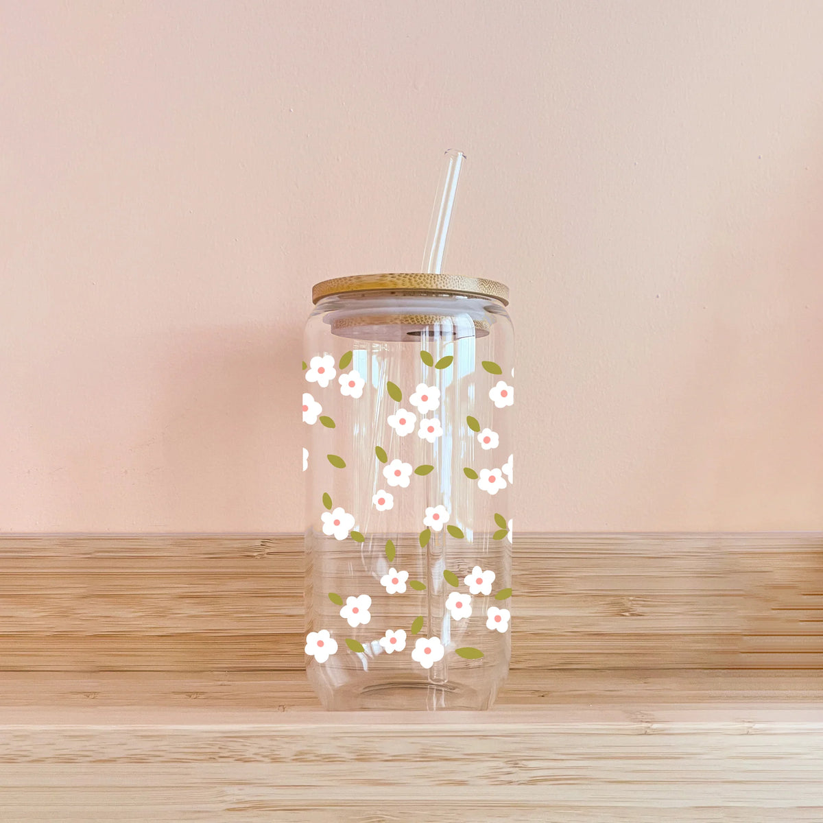 Verre boho - bloom blanc - MOMY