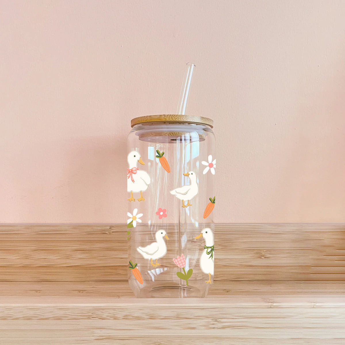 Verre boho - oies blanches - MOMY