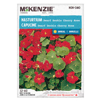 Seed - Nasturtium Dwarf Double Cherry Rose - McKenzie