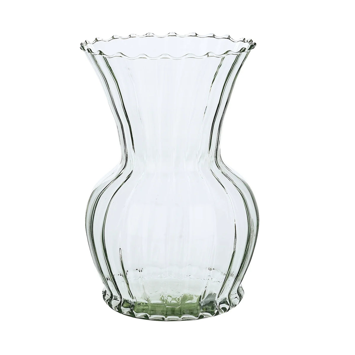 VASE EN VERRE, RIO OPTIQUE CLAIR RECYCLÉ 6"DX9"H (5.5"OP) - N3002SCLR