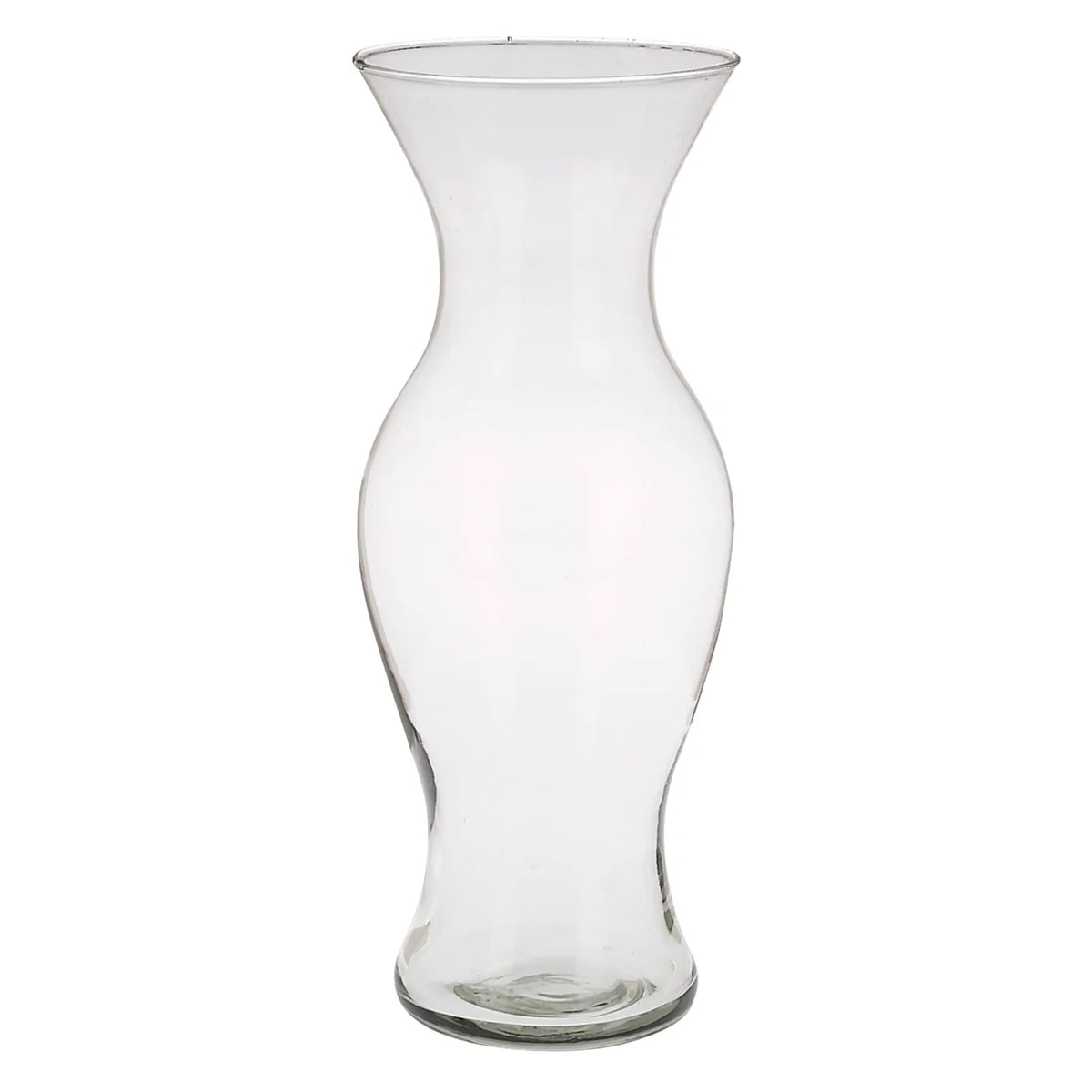 VASE EN VERRE, MARILYN CLAIR RECYCLÉ3,5"DX8,5"H (3,2"OP)