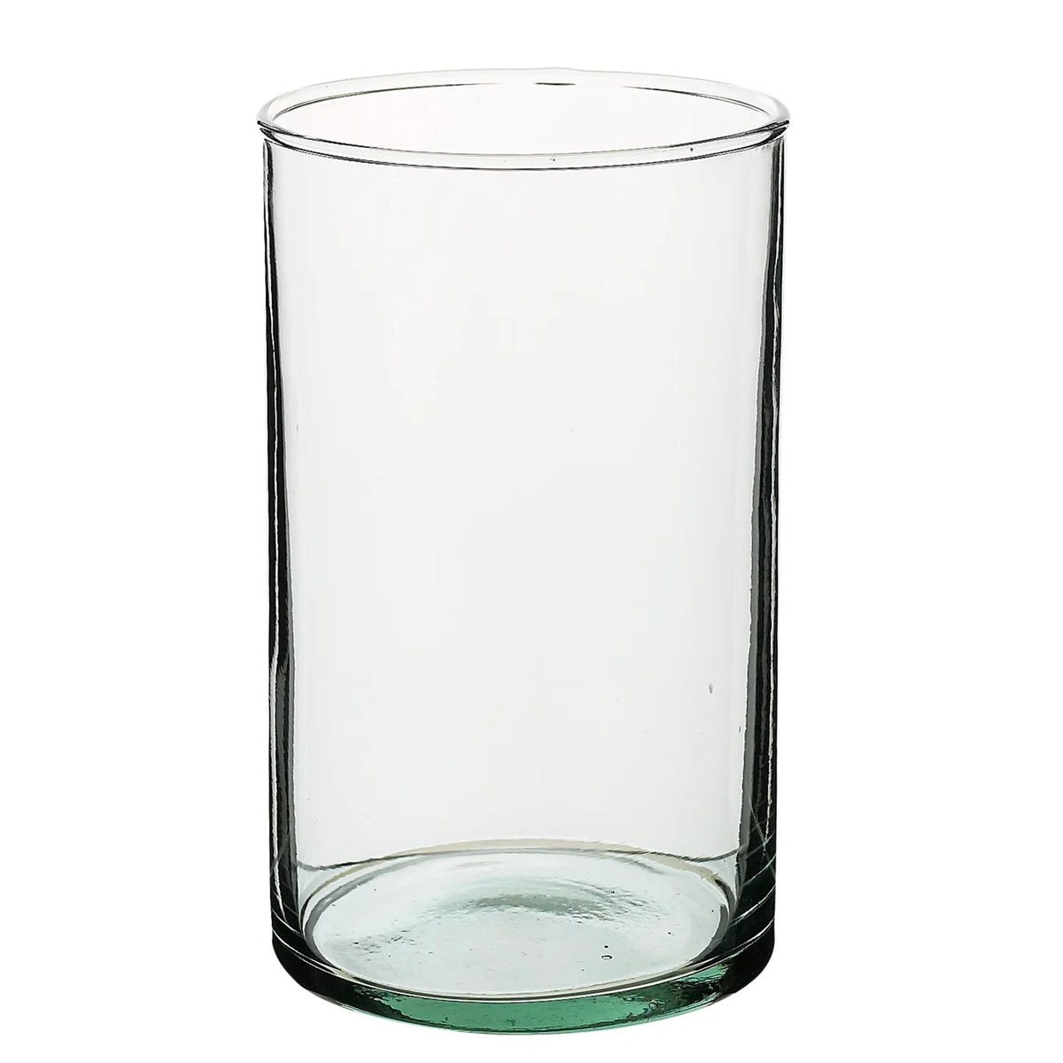 Vase en verre, cylindre transparent recyclé, 8,9 cm de diamètre, 15,2 cm de hauteur (8,9 cm de hauteur)
