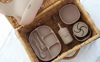 Ensemble vaisselle en silicone - Caramel - Haube