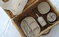 Ensemble vaisselle en silicone - crème - Haube