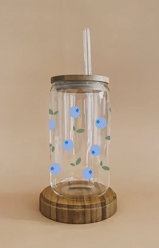 Verre boho - bleuets - MOMY