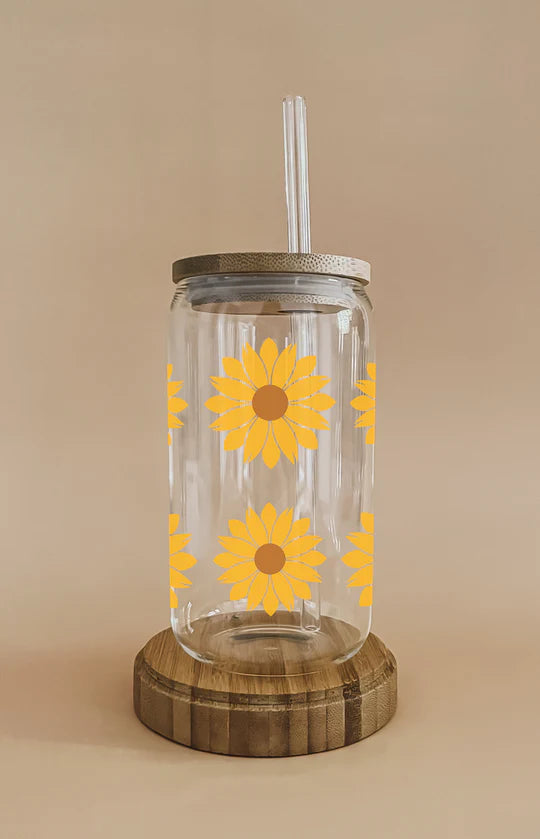 Verre boho - tournesols - MOMY