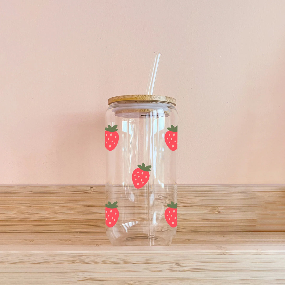 Verre boho - fraises - MOMY