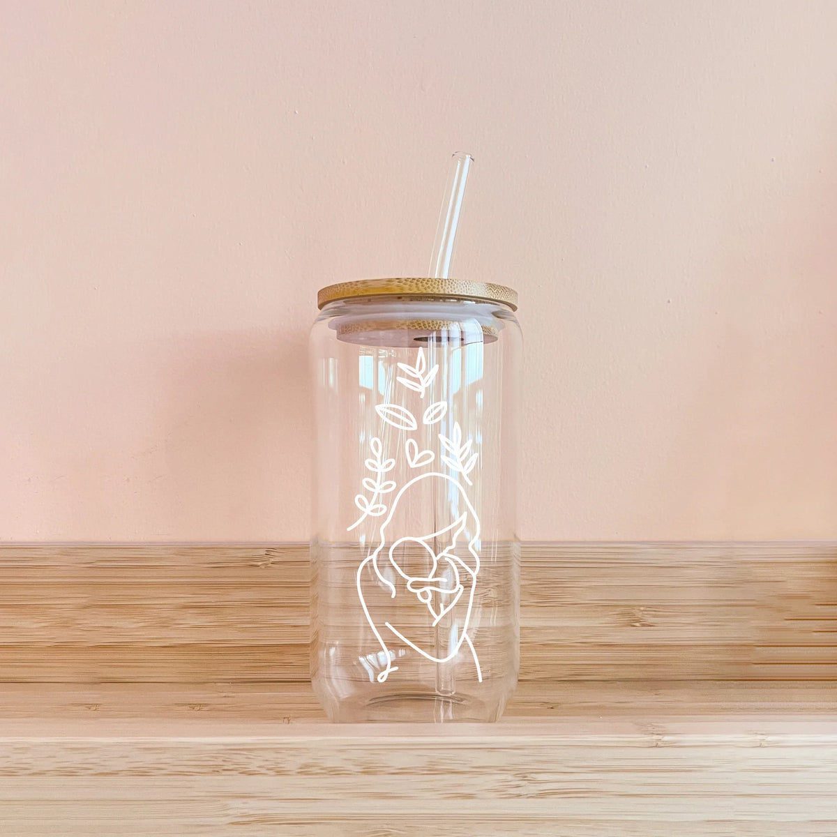 Verre boho - maman line art - MOMY