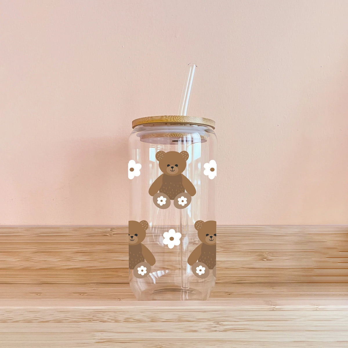 Verre boho - teddy bear - MOMY