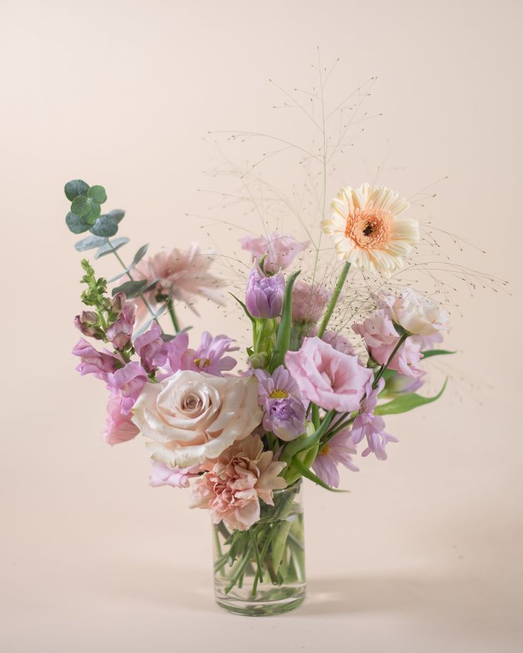 Bouquet de fleurs - Lilas + pêche