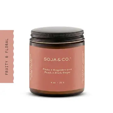 Bougie | Pêche + Gingembre frais -  SOJA&CO.® 4oz