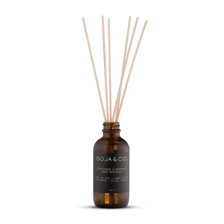 Diffuseur Reed | Bois de chauffage + ambre doré - Soja & co