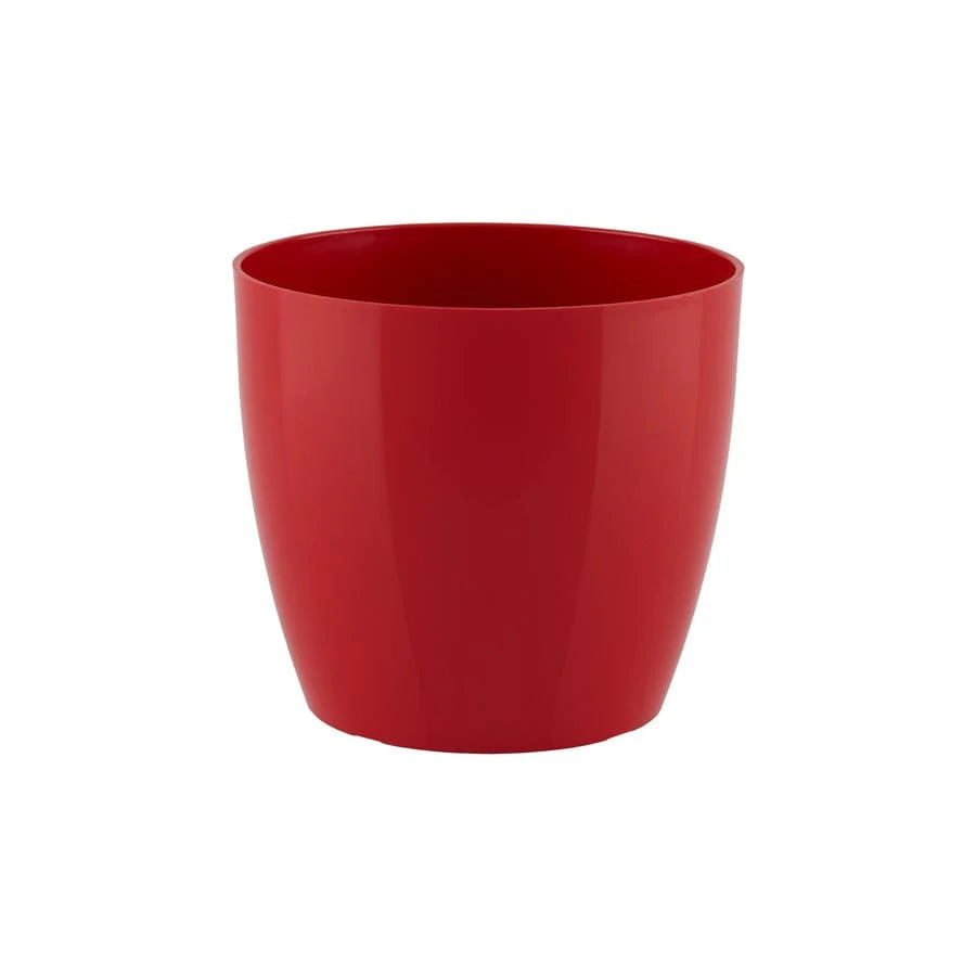 Cache pot Plast San Remo w/Wh 36cm/14" Rouge