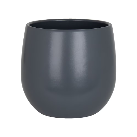 Cache-pot en céramique collection Vitoria gris foncé 11 cm/ 4''