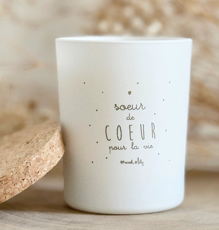 Bougie végétale "Soeur de coeur " fleur d'oranger - Marcel & Lily