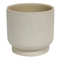 Cache pot beige sur pied -  4.9"DX4.5"H CE05-367