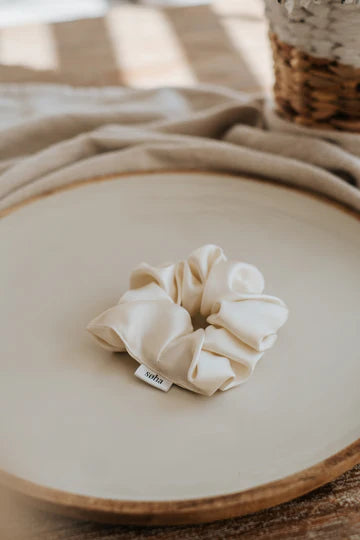 Chouchou en soie - Crème - Soha&Co