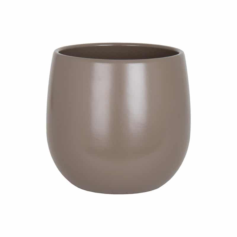 Pot Vitoria 17cm/6.5" Taupe Ceramic