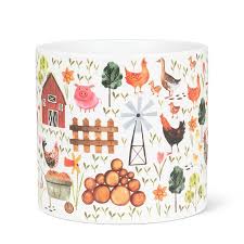 Grand cache-pot décoratif style ferme – 6,5 po - 27-PL-MACDONALD-L