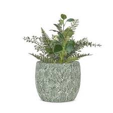 Cache-pot moyen feuille verte – 7 po D - 27-FERN-116-MD