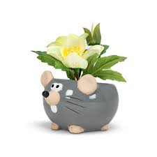 Cache-pot - Mini jardinière souris grise – 2 po H - 27-CRITTER-242