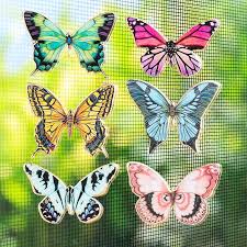 Aimant décoratif papillon double face (6 modèles assortis) – 2 po L - 37-SNAP-100