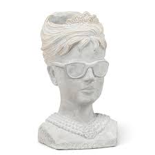 Cache-pot - Petite femme avec lunettes de soleil - 27-AUDREY-222-SM
