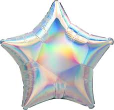 Ballon étoile iridescent pastel rainbow Code : 39270/ 39407