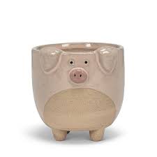 Cache-pot - Grande jardinière cochon sur pattes – 4 po H - 27-CRITTER-838-LG