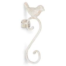 Petit crochet oiseau – blanc antique – 7 po L - 27-FORGE-100