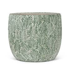 Grand cache-pot feuille verte – 8 po D - 27-FERN-116-LG