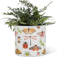 Grand cache-pot décoratif motif insectes – 6,5 po
