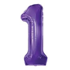 Ballon violet numéro 1 de 34 po - Code de produit : FN40201