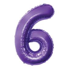 Ballon violet numéro 6 de 34 po
