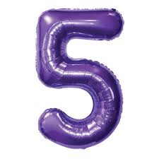 Ballon violet numéro 5 de 34 po - Code de produit : FN40205