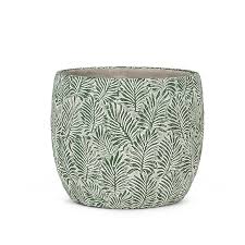 Cache-pot moyen feuille verte – 7 po D - 27-FERN-116-MD