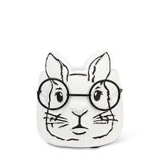 Petit cache-pot lapin avec lunettes – 3,5 po de hauteur - 27-PIETRO-896-SM