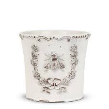 Cache-pot - Jardinière moyenne à abeille en relief – 5 po H - 27-BEECREST-361-MD