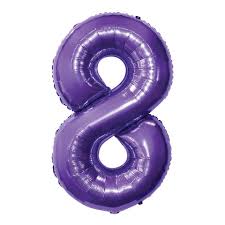 Ballon violet numéro 8 de 34 po - Code de produit : FN40208