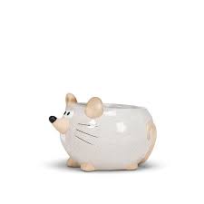 Cache-pot - Petite jardinière souris blanche – 2,5 po H - 27-CRITTER-241