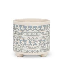 Petit cache-pot décoratif motif bleu – 4,5 po H - 27-WEDGEWOOD-042